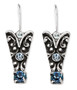 Blue Swarovski Crystal  Earrings 