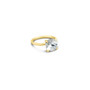 Cushion-Cut Cubic Zirconia Stackable Ring in 9ct Gold (FINE JEWELLERY)   - Please allow 10 - 15 working days for manufacturing.