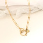 Hello Sunshine Gold Paperclip Link Necklace 