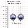 14mm Rivoli Swarovski Crystal Earrings. NEW COLOURS
