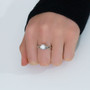 Bold Solitaire Ring ( April)  - Sterling Silver 925