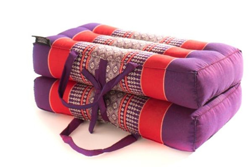 Medium Foldable Meditation and Yoga Cushion - Purple / Red