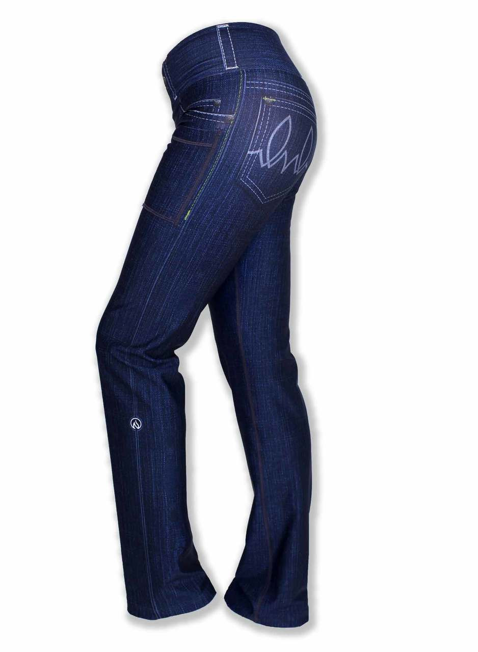 blue jean yoga pants