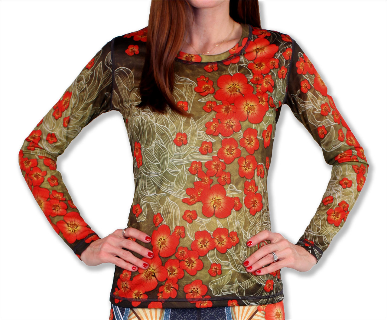 Women's Quince Blossom Long Sleeve Tech Shirt