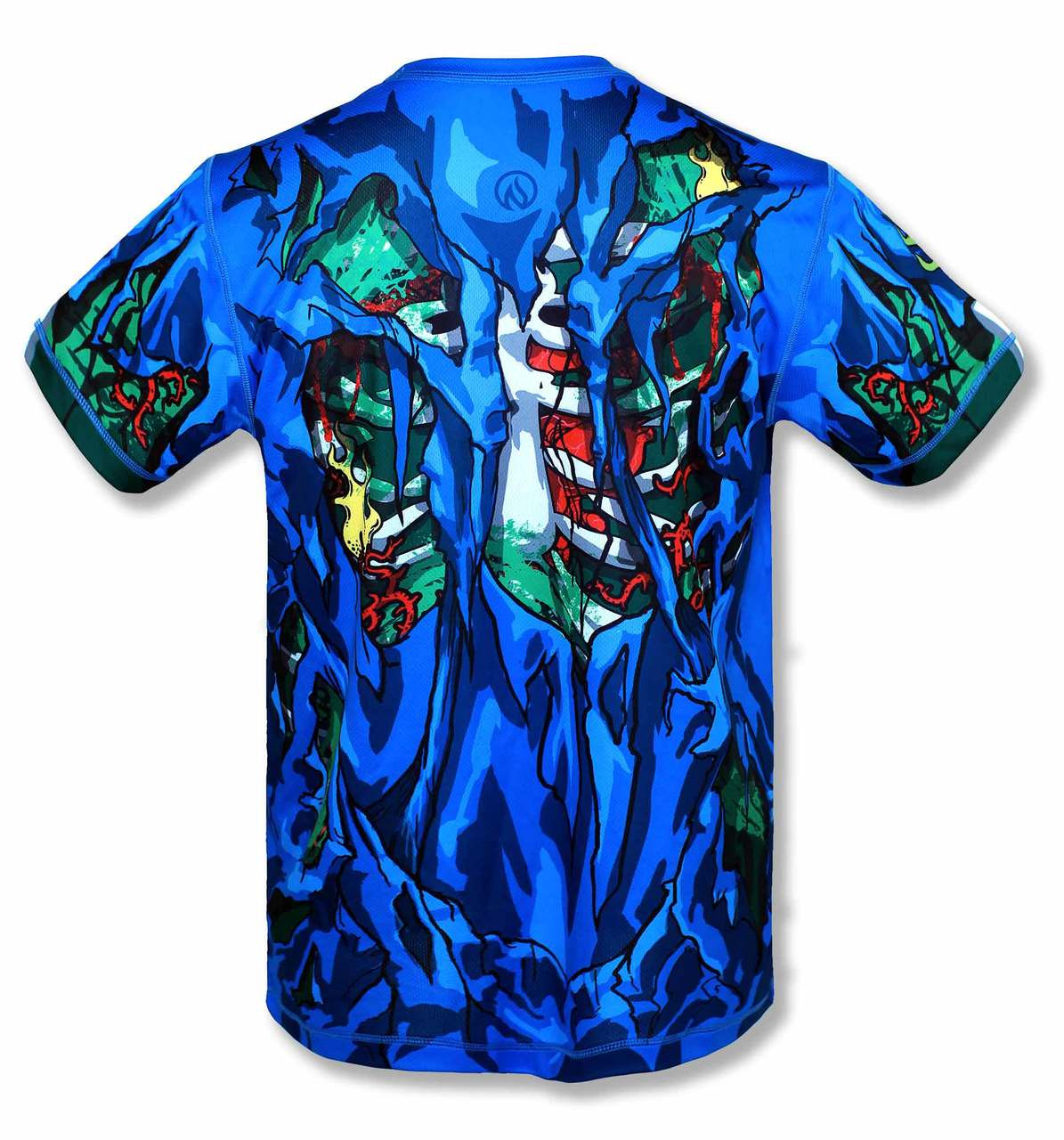 INKnBURN Men's Zombie Tech Shirt for running, gym & crossfit workout