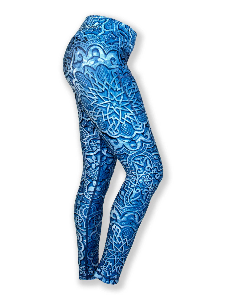 INKnBURN Women's Celtic Mandala Tights for Running, Yoga and Working Out