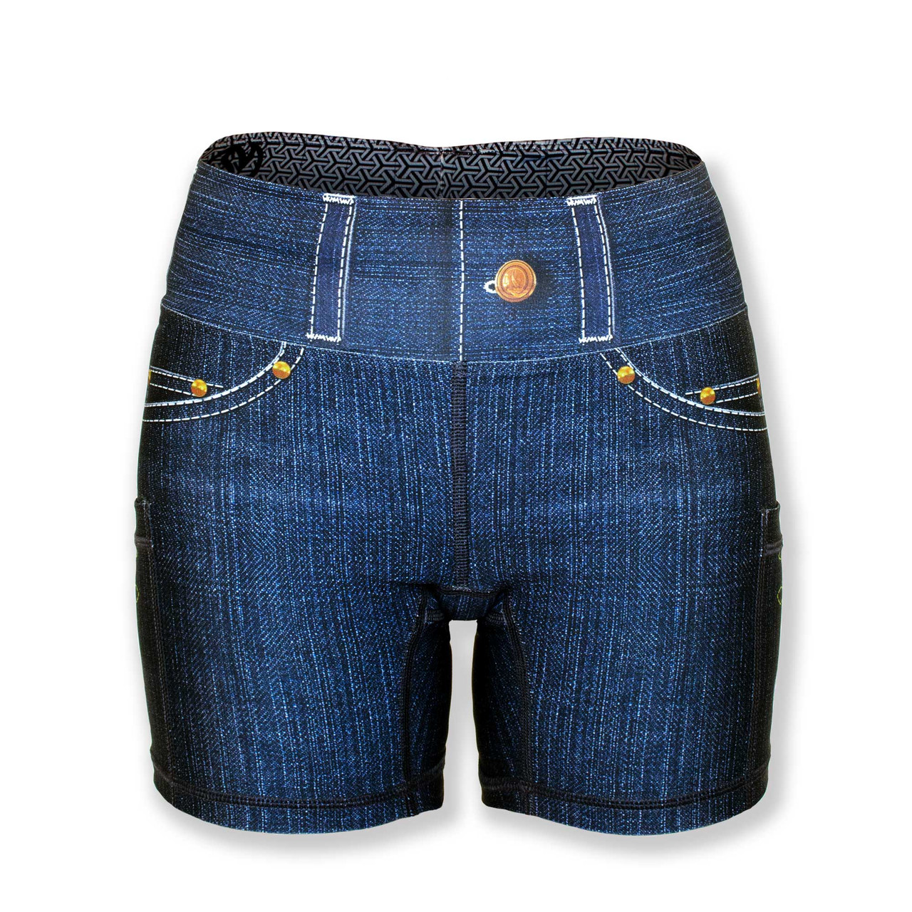 Chambord Embellished High Waist Hot Pant Shorts in Powder Blue