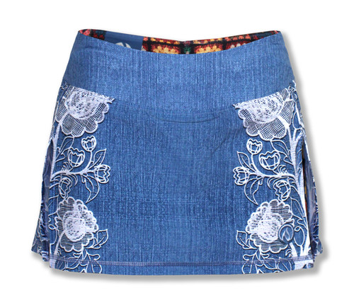 Women S Boho Lace Sports Skirt Or Skort For Running Gym And Workout