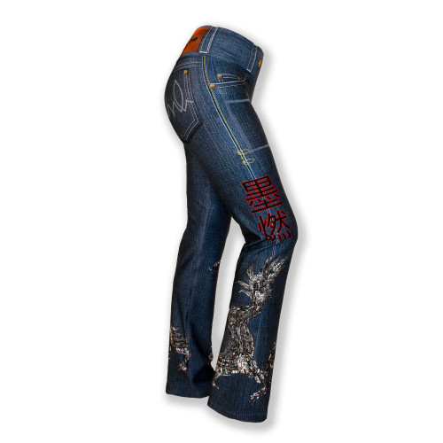 Women's Iris Denim Yoga Pants for workout, running, or yoga