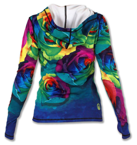 Women's Rose Full Zip Hoodie with Thumb Holes