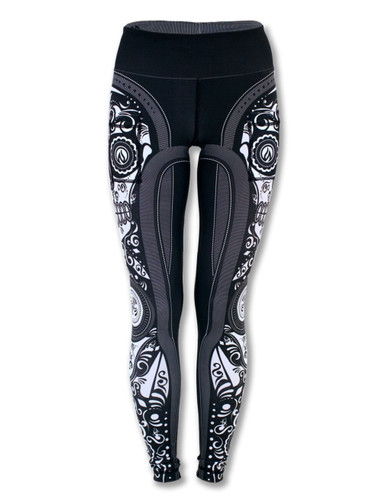 skull running leggings