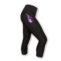 INKnBURN Women's 4 Pocket Iris Black Capris