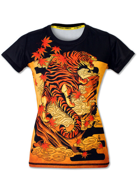 Women's Tiger Athletic Shirt for Running, Gym & Crossfit