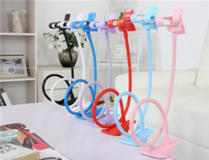 Flexible 360 Clip Mobile Cell Phone Holder Lazy Bed Desktop Bracket Mount Stand