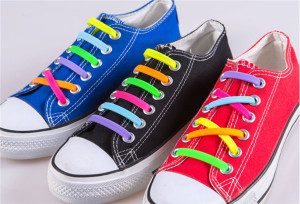 Coolnice Multi Color Lazy Elastic Silicone No Tie Shoelace