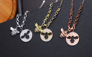 Bee Necklace with Premium Aurelis Crystal  Elements