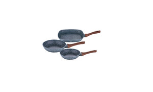 Berlinger Haus 3pcs Frypan and Grill pan set New GRANIT-MARBLE COATING