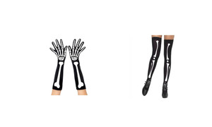 Halloween Skeleton socks and gloves set 