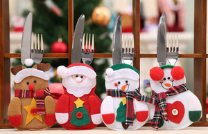 4pcs Christmas Dinner Cutlery set cover 3251