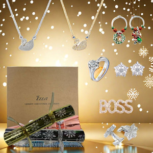 NEW Ella 8-10inch Luxury Christmas Crackers with Jewelry and wine accessoriesas Crackers with Jewelry and wine accessories 5637