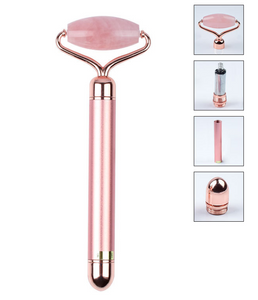 Electric Quartz Jade Roller Facial Lifting Anti-aging Massager 9711
