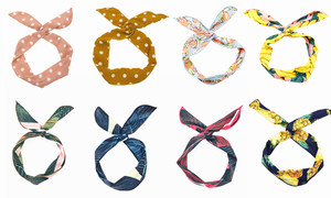 Pack of 3 Summer Style Wire Wrap Headband