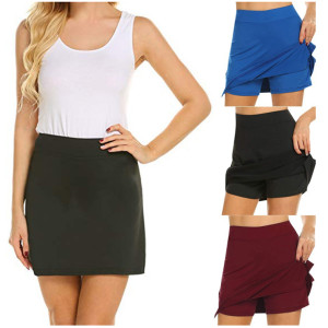 Waist Control Anti-Chafing Workout Skort with pocket