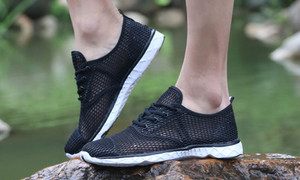 River upstream shoes with hollow vents outdoor large size casual sports shoes
