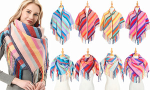 Women’s Colourful Striped Winter Scarf 3502