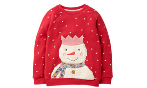 Christmas children snowman polka dot cotton sweater-la