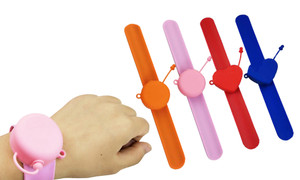 2in1 Silicone Hand sanitizer Slap Bracelet  or Keyring dispenser