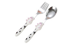  Children's Cutlery Stainless Steel 2pcs Set/Kids Cutlery/Toddler Utensils/Flatware - 1 x Fork,  1 x Dinner Spoon -laf