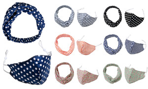 Women Fashion Mask and Headband set 