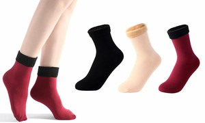 Soft Fleece Seamless Thermal Ankle High Socks 3051