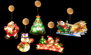 old PVC Christmas LED Window suction Decoration Light 8790