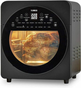 Tower T17051BLK 14.5L Digital Vortx Air Fryer Oven with Timer & Rotisserie