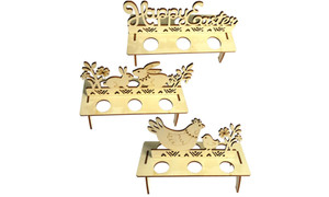  Easter Decoration Wooden Easter Festival DIY Egg Rack Bunny Decoration Storage Rack Window Decoration Bunny Exquisite Ornaments-la