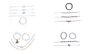 Set Bracelet Retro Tassel Letter Beaded Tortoise Bracelet Bohemian Braided Bracelet-LA