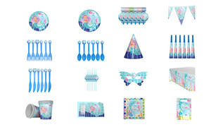 New big mermaid children's birthday party decoration supplies theme package set