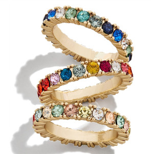 Multi coloured crystal Ring Premium Aurelis Crystal elements