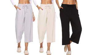 NEW-Beach pants loose , straight wide-leg pants-1059LA