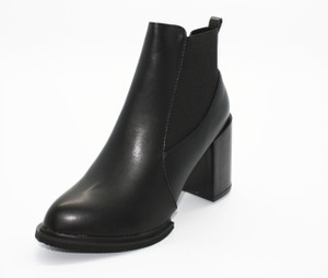 Faux Leather Ankle Boots 