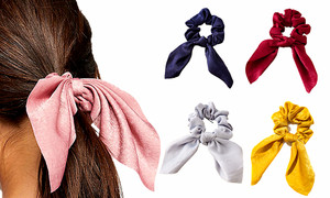 Pack of 2 Solid Colour Satin Scrunchies