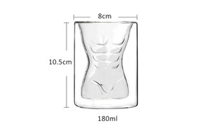 NEW-Creative Sexy  Body Beer Glass Cup   Double Wall Glasses Wine Whiskey Vodka Shot Glass 