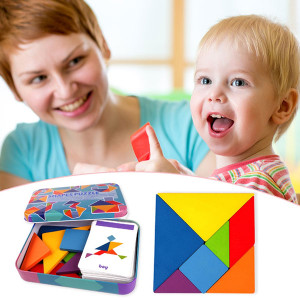 NEW- Wooden Variable Tangram Jigsaw Toys Early Education Puzzle Toy Intellectual toys
