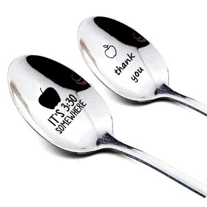 NEW-Long Handle Stainless Steel Latte Spoon0017-LA