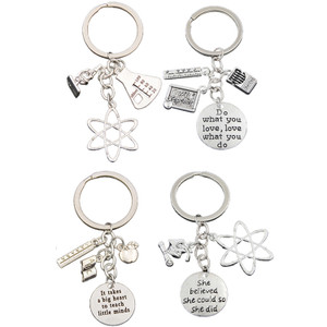 NEW-teacher keychains with  teach little minds keychain0021-LA