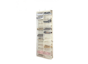  NEW-Purse  Vinyl 26 Pocket Over the Door Shoe Organizer
