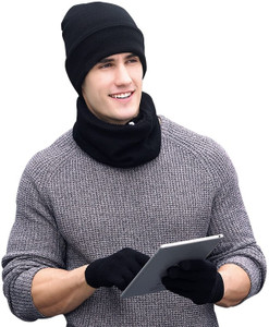 NEW-Winter Beanie Hat Scarf Set0093