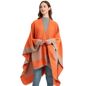 NEW-Poncho Cape Reversible Oversized Shawl Wrap Open Front Cardigans for Women0094